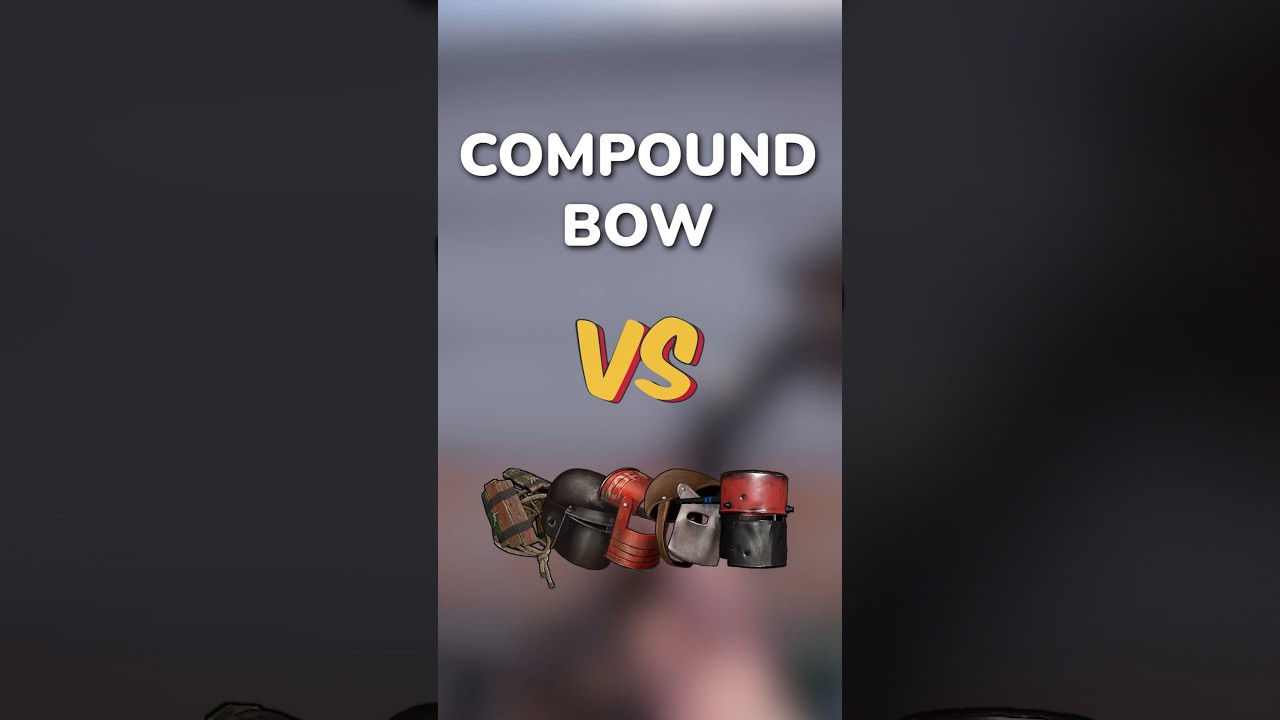 Compound Bow VS All Helmets in RUST @C0BALTLAB - The Best Rust Gaming Site #rustshorts #cobaltlab