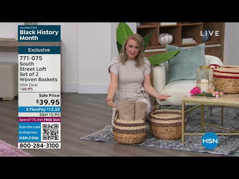 South Street Loft Set of 2 Woven Baskets