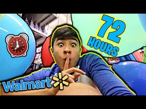 72 HOUR OVERNIGHT CHALLENGE IN WALMART (HIDE and SEEK) (PART 3) Video