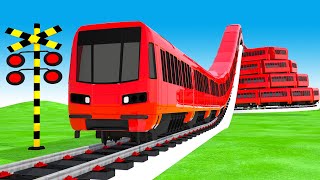 【踏切アニメ】あぶない電車 KERETA WADIDAW  Tebak Gambar Kereta Api 🚦Fumikiri 3D Railroad Crossing Animation #1