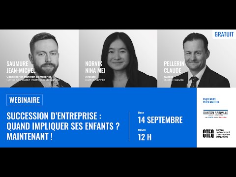 Webinaire | Succession d’entreprise : quand impliquer ses enfants ? Maintenant !