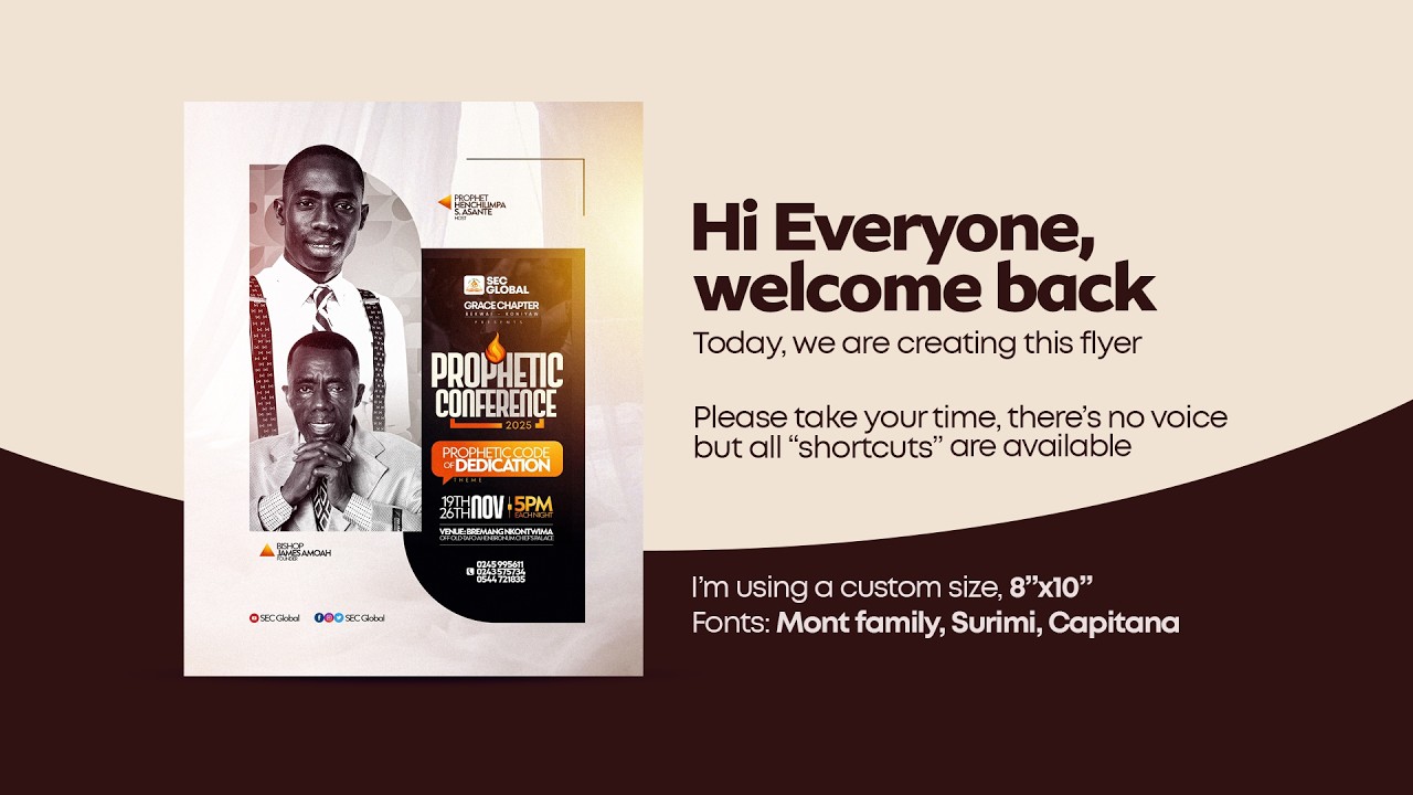 Watch How I Designed This Prophetic Conference Flyer - iDesignit