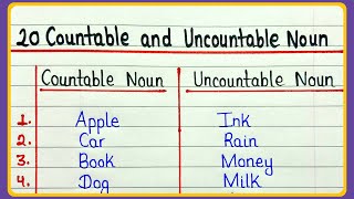 Download lagu Examples of countable and uncountable noun | 20 examples | 20 examples of countable and uncountable mp3