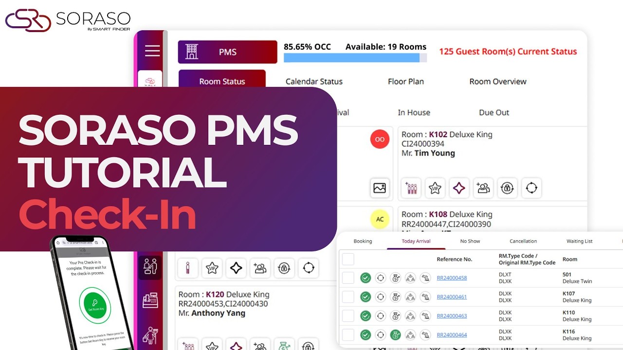 SORASO PMS Tutorial - Check-In