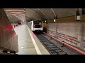 4K Bucharest Metro BOMBARDIER Trains At Pantelimon Roma And Titan Magnolia Paris Stations On M1