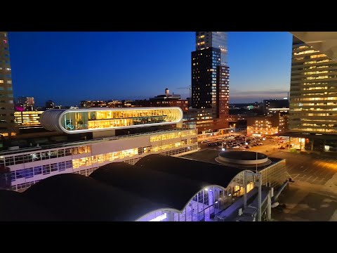 Sailaway from Cruise Terminal Rotterdam, Netherlands Timelapse