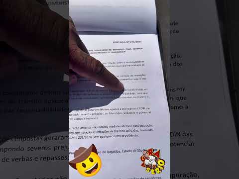 SINDICÂNCIA CONTRA A FARRA DA MULTA EM JUQUITIBA A CIDADE QUE NÃO DEU CERTO 102 MIL REAIS DE MULTA ATÉ A ABERTURA DA SINDICÂNCIA 271/2025