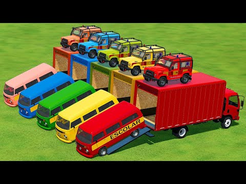 TRANSPORTING FIRE TRUCKS, RESCUE & SUPER CARS WITH CASE TRACTORS - Farming Simulator 22