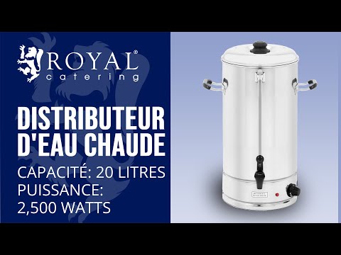 Vidéo - Distributeur d'eau chaude - 20 l - 2500 W