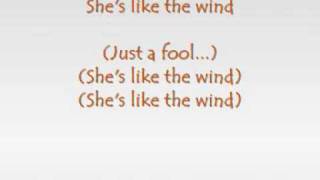 Patrick Swayze - She&#39;s like the wind (with lyrics)