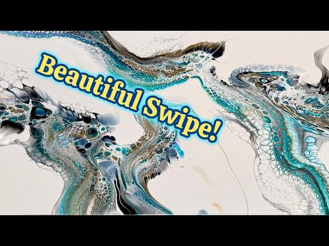 452. Acrylic Painting, Big Bloom Swipe! Fluid Art Techniques #fluidart Best Color Palette