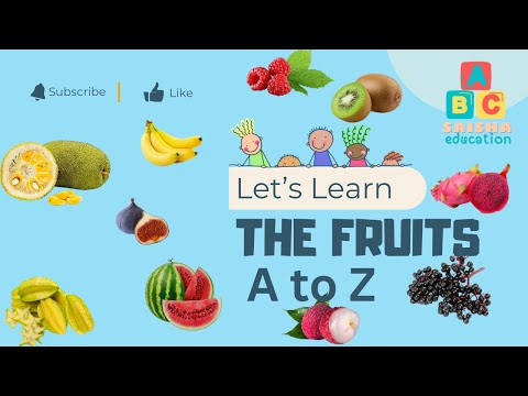 Fruits name A to Z Alphabet with pictures for kids | #abcforkidsz