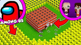 Download lagu 1,000,000 AMONG US VS HOUSE OF TNT | CAN WE SURVIVE? MINECRAFT TROLL mp3