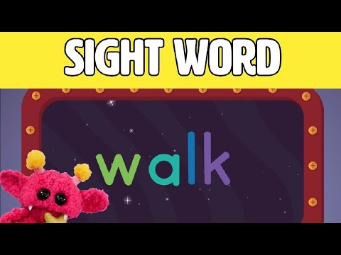 WALK - Let's Learn the Sight Word WALK with Hubble the Alien! | Nimalz Kidz! Songs and Fun!