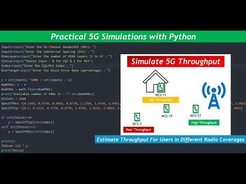 Python (Session 2): Practical 5G Throughput Simulation with Python