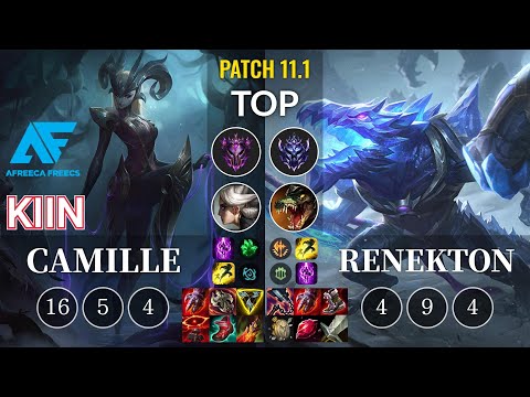 AF Kiin Camille vs Renekton Top - KR Patch 11.1