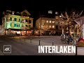Night Walk Through Interlaken Switzerland ️ 4K