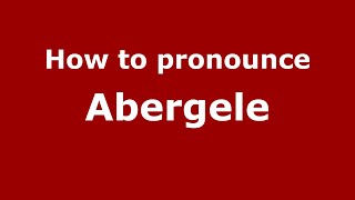 How to pronounce Abergele