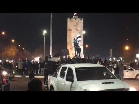 El festejo de los hincha de Pacífico de Alvear