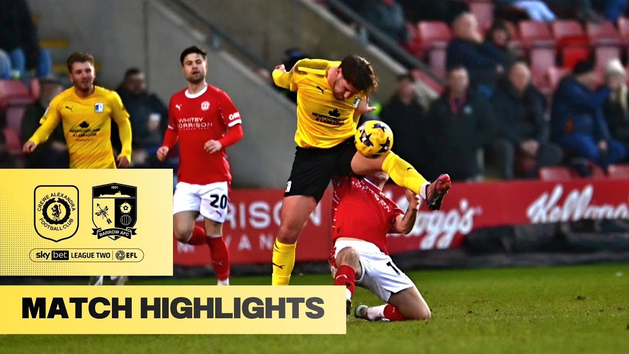 Crewe Alexandra vs Barrow A Highlights