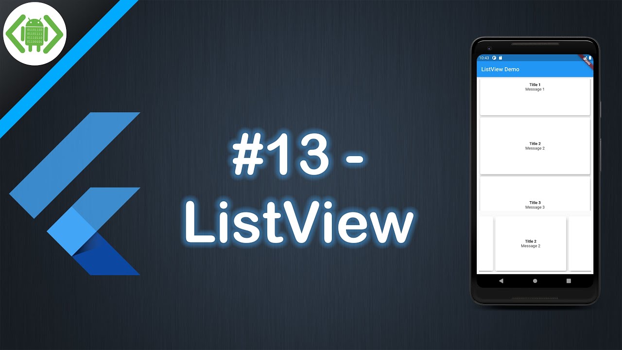 #13 - ListView #CodeAndroid #Flutter