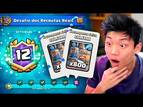 GANHEI DE PRIMEIRA O NOVO DESAFIO DOS RECRUTAS REAIS!! CLASH ROYALE