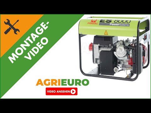 Montagevideo Dreiphasiger Stromerzeuger 5,6 Kw Pramac ES 8000 mit GX 390 Hondamotor