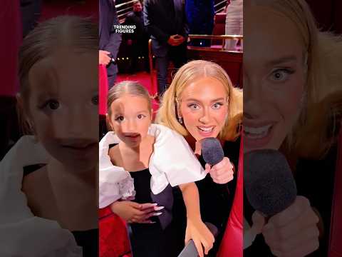 Adele smiling at her fan mini-Adele — music meets magic & cuteness. #adele #fans #love #shorts