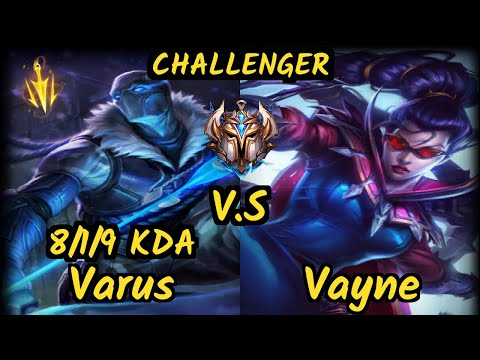 ESG Agurin (VARUS) vs VAYNE - 8/1/9 KDA BOTTOM ADC CHALLENGER GAMEPLAY - EUW