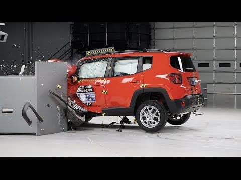 2020 Jeep Renegade driver-side small overlap IIHS crash test
