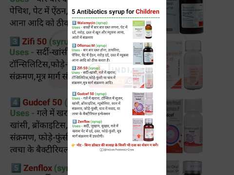 5 Best Antibiotics syrup for children | उपयोग और फायदे | Pediatric Antibiotic Medicine | #shorts