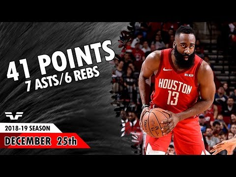James Harden - 2018.12.25 - Rockets vs Thunder - 41 Pts, 7 Asts, 6 Rebs