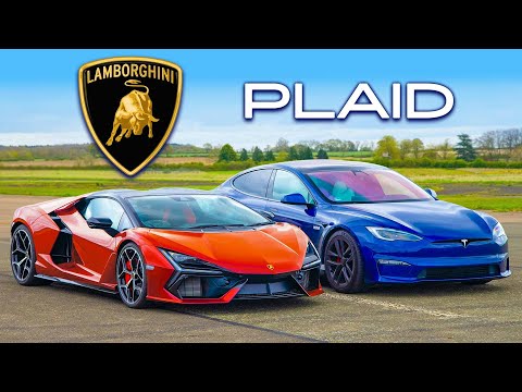 Lamborghini Revuelto vs Tesla Model S Plaid: ARRANCONES