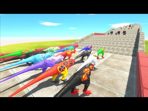 Hunting Found Jurassic World Evolution 14 T-REX Superhero Membersihkan - Dinosaurs Speed Race
