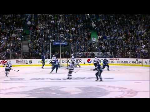 Alexander Edler goal. Los Angeles Kings vs Vancouver Canucks 4/11/12 NHL Hockey