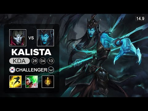Kalista vs Jhin ADC - KR Challenger - Patch 14.9 Season 14
