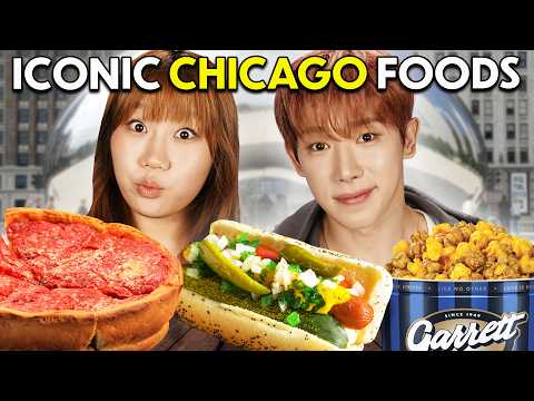 First Time Trying Chicago Foods With Wonho... Ketchup on Hot Dogs?!