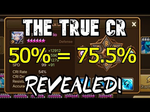 SUMMONERS WAR / THE REAL CRIT RATE EXPLAINED! IS THIS A BUG?