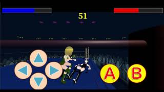 Fighting action game  "Fighting Girls"   Black VS Green