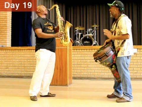 Leon Mobley MIMA Minute in South Africa; jamming with Khaya Mahlangu