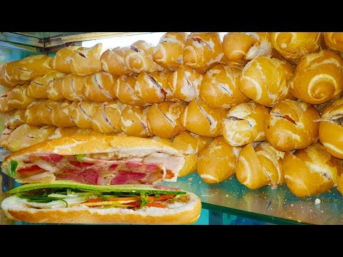 Xe bánh mì Cô Điệp mấy chục năm chỉ 10k có tới 9 người bán ở Sài Gòn | street food saigon