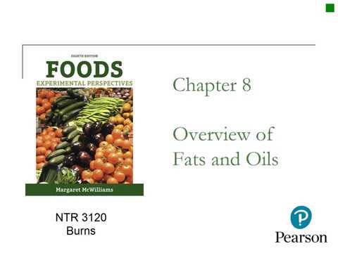 Overview Fats and Oils