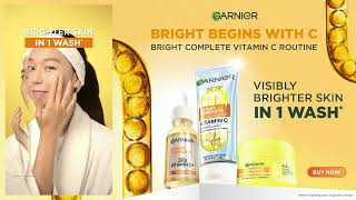 Download lagu 1 Wash to Brighter Skin | Garnier Bright Complete Serum Cleanser mp3