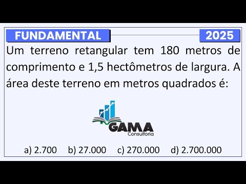 Como achar a ÁREA do RETÂNGULO na Prova da Banca GAMA
