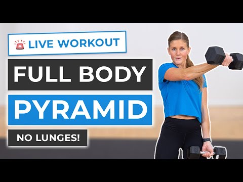 30 Minute Full Body HIIT with Weights Low Impact Pyramid