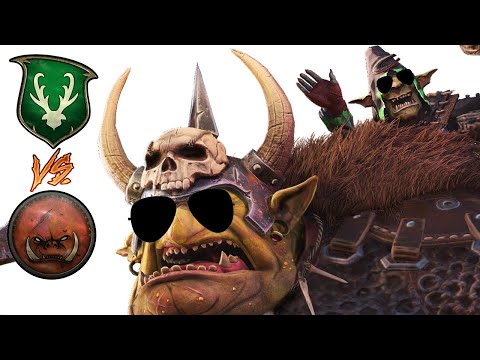 CATCH GROM IF YOU CAN! Wood Elves vs Greenskins - Total War Warhammer 3