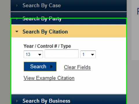 Courtnet Training Search Options