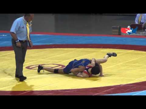 Jr World W - Petersson (SWE) tech. fall Pfau (USA), 48 kg bronze bout