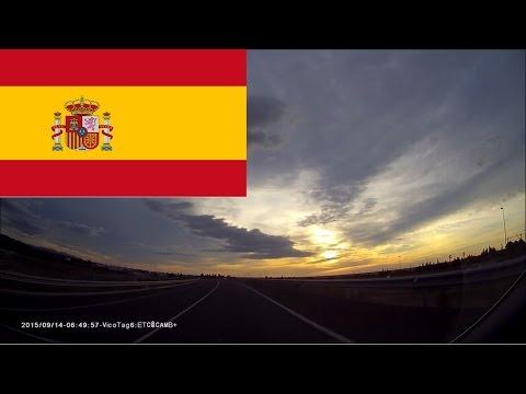 Driving in Spain - Sunrise, A-7 Autovia del Mediterráneo & N-340 Highway