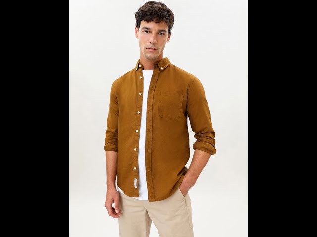 Vídeo relacionado con HISDERN Camisa de Vestir Formal para Hombre Camisa de Manga Larga de Algodon Blanca con Botones Regulares para Hombres